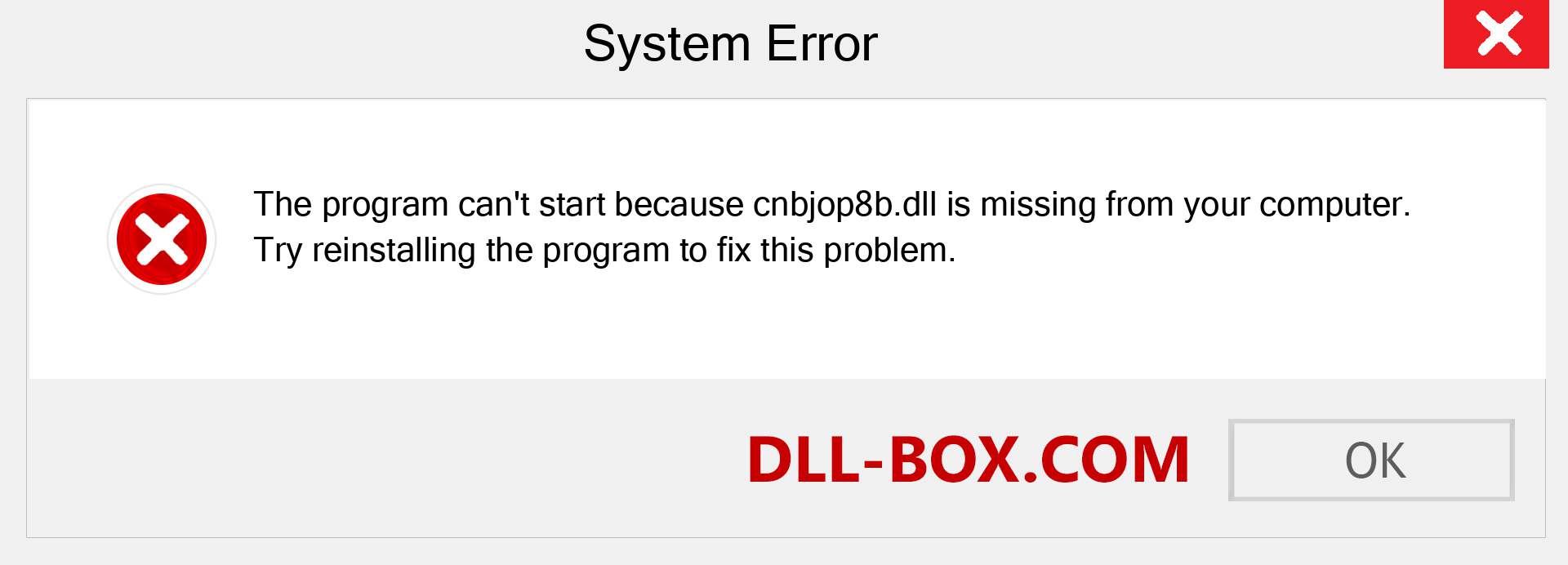 cnbjop8b.dll file is missing?. Download for Windows 7, 8, 10 - Fix  cnbjop8b dll Missing Error on Windows, photos, images